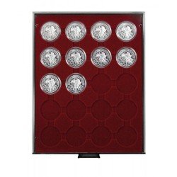 Lindner 2944 Bandeja 44 mm para monedas con 20 huecos redondos en cápsulas Lindner 2944 Bandeja 44 mm para monedas con 20 huecos redondos en cápsulas