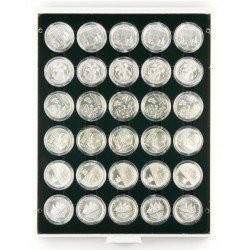 Lindner 2226C Bandeja 39,5 mm para monedas con 30 huecos redondos en cápsulas Lindner 2226C Bandeja 39,5 mm para monedas con 30 huecos redondos en cápsulas