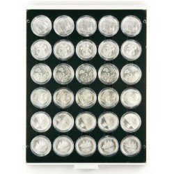 Lindner 2537C Bandeja 37 mm para monedas con 30 huecos redondos en cápsulas Lindner 2537C Bandeja 37 mm para monedas con 30 huecos redondos en cápsulas