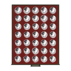 Lindner 2625 Bandeja 36 mm para monedas con 35 huecos redondos en cápsulas Lindner 2625 Bandeja 36 mm para monedas con 35 huecos redondos en cápsulas