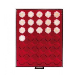 Lindner 2930 Bandeja 32 mm para monedas con 35 huecos redondos en cápsulas Lindner 2930 Bandeja 32 mm para monedas con 35 huecos redondos en cápsulas