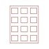 Lindner 2605 Bandeja 57 x 50 mm con 12 compartimentos cuadrados cápsulas para monedas US originales