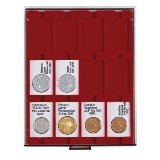 Lindner 2770 Bandeja 50 x 75 mm con 12 compartimentos cuadrados para marquitos para monedas REBECK coin L Lindner 2770 Bandeja 50 x 75 mm con 12 compartimentos cuadrados para marquitos para monedas REBECK coin L