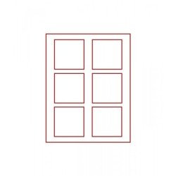 Lindner 2856 Bandeja doble 85 x 85 mm compartimentos cuadrados 6 monedas Lindner 2856 Bandeja doble 85 x 85 mm compartimentos cuadrados 6 monedas