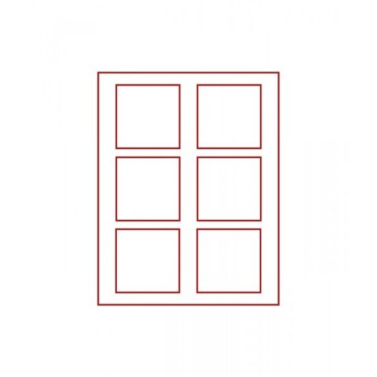 Lindner 2856 Bandeja doble 85 x 85 mm compartimentos cuadrados 6 monedas 