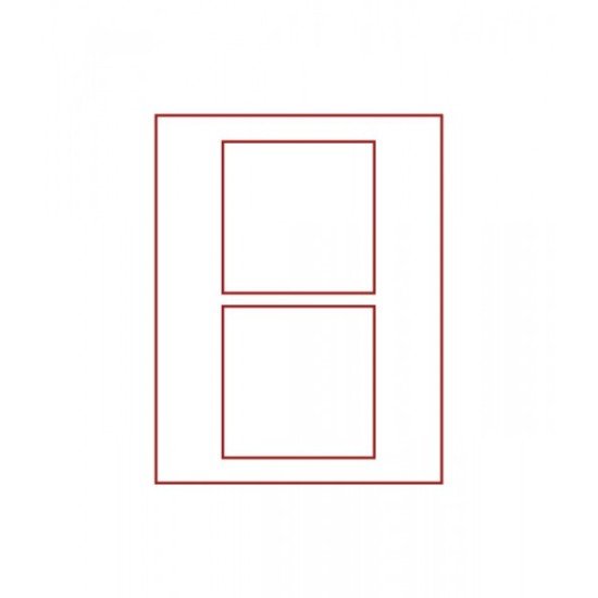 Lindner 2852 Bandeja doble 125 x 125 mm compartimentos cuadrados 2 monedas 