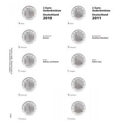 Lindner 1505-3 Hojas individuales para monedas conmemorativas de 2 Euros Estados Federados Alemanes Lindner 1505-3 Hojas individuales para monedas conmemorativas de 2 Euros Estados Federados Alemanes