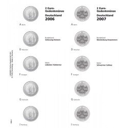Lindner 1505-1 Hojas individuales para monedas conmemorativas de 2 Euros Estados Federados Alemanes Lindner 1505-1 Hojas individuales para monedas conmemorativas de 2 Euros Estados Federados Alemanes
