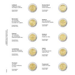 Lindner 1118-28 Hojas individuales para monedas conmemorativas de 2 Euros Lindner 1118-28 Hojas individuales para monedas conmemorativas de 2 Euros
