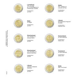 Lindner 1118-27 Hojas individuales para monedas conmemorativas de 2 Euros Lindner 1118-27 Hojas individuales para monedas conmemorativas de 2 Euros