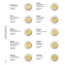 Lindner 1118-26 Hojas individuales para monedas conmemorativas de 2 Euros Lindner 1118-26 Hojas individuales para monedas conmemorativas de 2 Euros