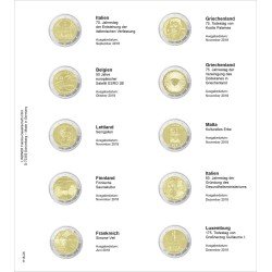 Lindner 1118-25 Hojas individuales para monedas conmemorativas de 2 Euros Lindner 1118-25 Hojas individuales para monedas conmemorativas de 2 Euros