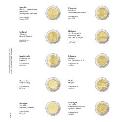 Lindner 1118-24 Hojas individuales para monedas conmemorativas de 2 Euros Lindner 1118-24 Hojas individuales para monedas conmemorativas de 2 Euros