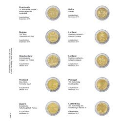 Lindner 1118-22 Hojas individuales para monedas conmemorativas de 2 Euros Lindner 1118-22 Hojas individuales para monedas conmemorativas de 2 Euros