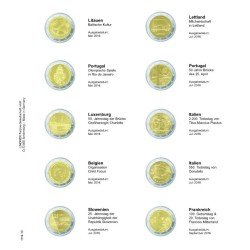 Lindner 1118-19 Hojas individuales para monedas conmemorativas de 2 Euros Lindner 1118-19 Hojas individuales para monedas conmemorativas de 2 Euros