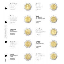 Lindner 1118-16 Hojas individuales para monedas conmemorativas de 2 Euros Lindner 1118-16 Hojas individuales para monedas conmemorativas de 2 Euros
