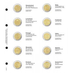 Lindner 1118-14 Hojas individuales para monedas conmemorativas de 2 Euros Lindner 1118-14 Hojas individuales para monedas conmemorativas de 2 Euros