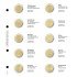 Lindner 1118-14 Hojas individuales para monedas conmemorativas de 2 Euros