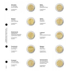 Lindner 1118-13 Hojas individuales para monedas conmemorativas de 2 Euros Lindner 1118-13 Hojas individuales para monedas conmemorativas de 2 Euros