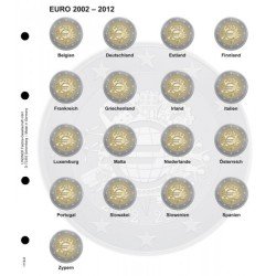 Lindner 1118-8 Hojas individuales para monedas conmemorativas de 2 Euros Lindner 1118-8 Hojas individuales para monedas conmemorativas de 2 Euros