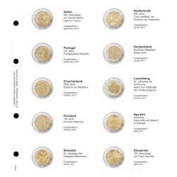 Lindner 1118-7 Hojas individuales para monedas conmemorativas de 2 Euros Lindner 1118-7 Hojas individuales para monedas conmemorativas de 2 Euros