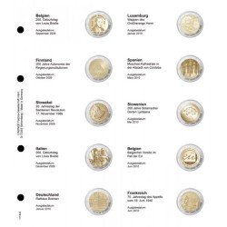 Lindner 1118-6 Hojas individuales para monedas conmemorativas de 2 Euros Lindner 1118-6 Hojas individuales para monedas conmemorativas de 2 Euros