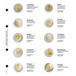 Lindner 1118-4 Hojas individuales para monedas conmemorativas de 2 Euros Lindner 1118-4 Hojas individuales para monedas conmemorativas de 2 Euros