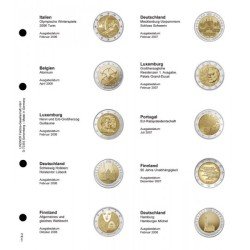 Lindner 1118-2 Hojas individuales para monedas conmemorativas de 2 Euros Lindner 1118-2 Hojas individuales para monedas conmemorativas de 2 Euros