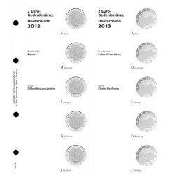 Lindner 1505-4 Hojas individuales para monedas conmemorativas de 2 Euros Estados Federados Alemanes Lindner 1505-4 Hojas individuales para monedas conmemorativas de 2 Euros Estados Federados Alemanes