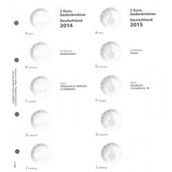 Lindner 1505-5 Hojas individuales para monedas conmemorativas de 2 Euros Estados Federados Alemanes Lindner 1505-5 Hojas individuales para monedas conmemorativas de 2 Euros Estados Federados Alemanes