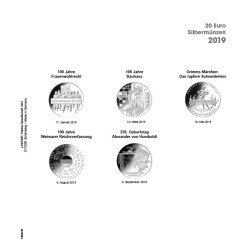 Lindner 1520-19 Hojas individuales para álbum pre-impreso para monedas conmemorativas de 20 Euros de Alemania Lindner 1520-19 Hojas individuales para álbum pre-impreso para monedas conmemorativas de 20 Euros de Alemania
