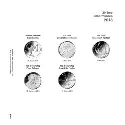 Lindner 1520-18 Hojas individuales para álbum pre-impreso para monedas conmemorativas de 20 Euros de Alemania Lindner 1520-18 Hojas individuales para álbum pre-impreso para monedas conmemorativas de 20 Euros de Alemania