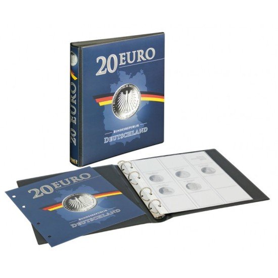 Lindner 1520 Album pre-impreso para monedas conmemorativas de 20 Euros de Alemania