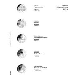 Lindner MU20E19 Hojas individuales pre-impresas Publica M para monedas de 20 Euros de Plata de Alemania Lindner MU20E19 Hojas individuales pre-impresas Publica M para monedas de 20 Euros de Plata de Alemania