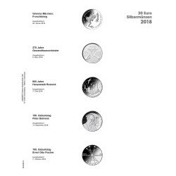 Lindner MU20E18 Hojas individuales pre-impresas Publica M para monedas de 20 Euros de Plata de Alemania Lindner MU20E18 Hojas individuales pre-impresas Publica M para monedas de 20 Euros de Plata de Alemania