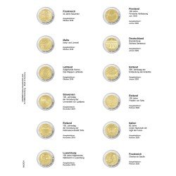 Lindner MU2E24 Hojas individuales pre-impresas para monedas de 2 Euros Lindner MU2E24 Hojas individuales pre-impresas para monedas de 2 Euros