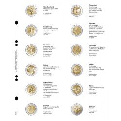 Lindner MU2E1 Hojas individuales pre-impresas para monedas de 2 Euros Lindner MU2E1 Hojas individuales pre-impresas para monedas de 2 Euros