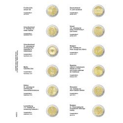 Lindner MU2E22 Hojas individuales pre-impresas para monedas de 2 Euros Lindner MU2E22 Hojas individuales pre-impresas para monedas de 2 Euros