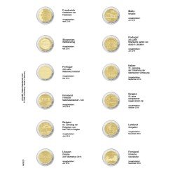 Lindner MU2E21 Hojas individuales pre-impresas para monedas de 2 Euros Lindner MU2E21 Hojas individuales pre-impresas para monedas de 2 Euros