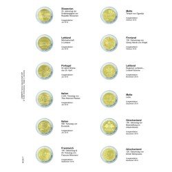Lindner MU2E17 Hojas individuales pre-impresas para monedas de 2 Euros Lindner MU2E17 Hojas individuales pre-impresas para monedas de 2 Euros
