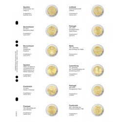 Lindner MU2E14 Hojas individuales pre-impresas para monedas de 2 Euros Lindner MU2E14 Hojas individuales pre-impresas para monedas de 2 Euros