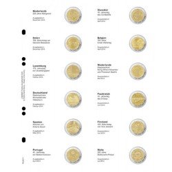 Lindner MU2E11 Hojas individuales pre-impresas para monedas de 2 Euros Lindner MU2E11 Hojas individuales pre-impresas para monedas de 2 Euros