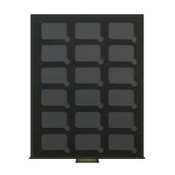 Lindner S2933-4 Bandejas para monedas Black Samt para cápsulas rectangulares Lindner S2933-4 Bandejas para monedas Black Samt para cápsulas rectangulares