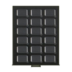 Lindner S2933-4K Bandejas para monedas Black Samt para cápsulas rectangulares Lindner S2933-4K Bandejas para monedas Black Samt para cápsulas rectangulares