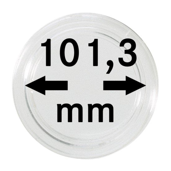 Lindner 22500439 Cápsulas 101,3 mm para monedas grandes y gruesas pqte 1 Lindner 22500439 Cápsulas 101,3 mm para monedas grandes y gruesas pqte 1