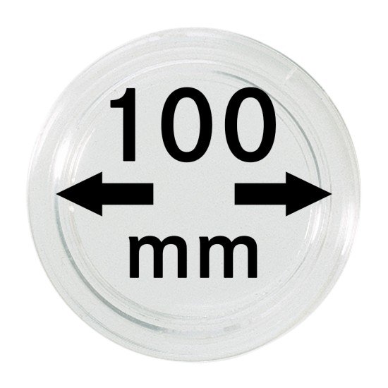 Lindner S22710000 Cápsulas 100 mm para monedas grandes y gruesas pqte 1