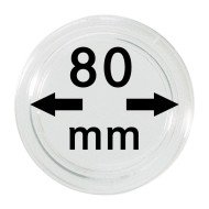 Lindner S22708000 Cápsulas 80 mm para monedas grandes y gruesas pqte 1