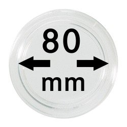 Lindner S22708000 Cápsulas 80 mm para monedas grandes y gruesas pqte 1 Lindner S22708000 Cápsulas 80 mm para monedas grandes y gruesas pqte 1
