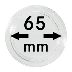 Lindner S22706500 Cápsulas 65 mm para monedas grandes y gruesas pqte 1 Lindner S22706500 Cápsulas 65 mm para monedas grandes y gruesas pqte 1