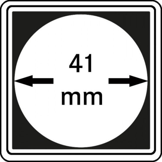 Lindner 2240041 Cápsulas Carrée 41 mm para monedas pqte 4